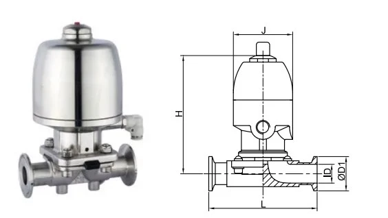pneumatic-sanitary-diaphragm-valve-dimensions