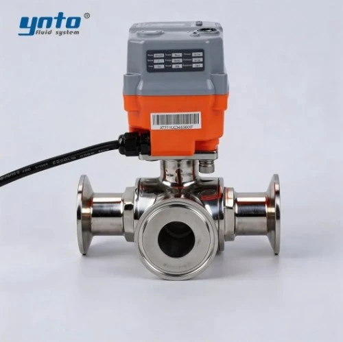 three-way-sanitary-electric-ball-valve