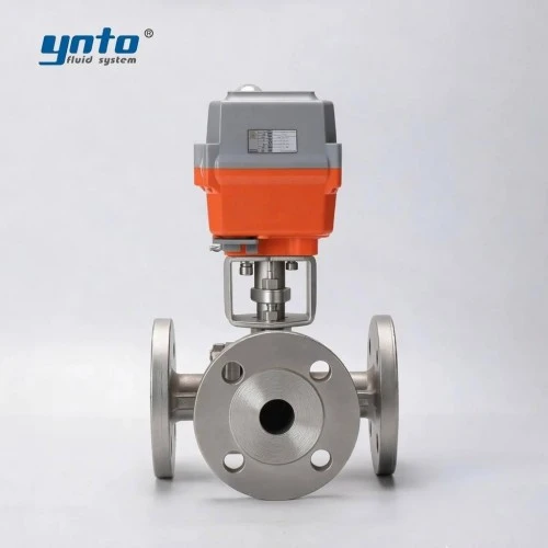 electric-three-way-flanged-ball-valve