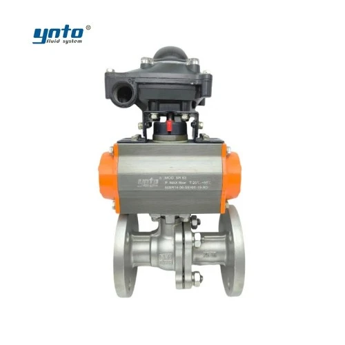 pneumatic-flanged-ball-valve-assembly