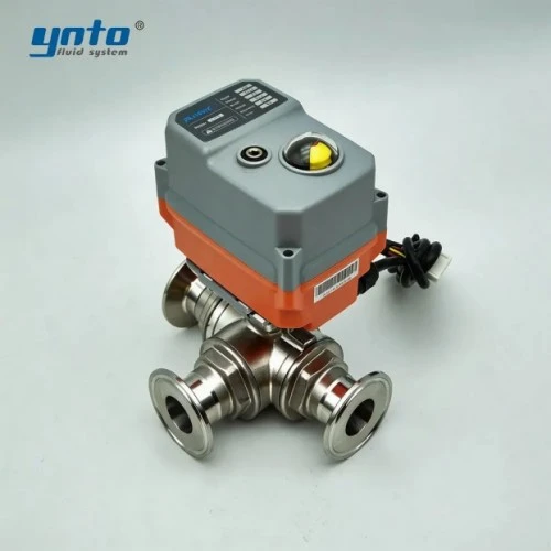 electric-three-way sanitary-ball-valve