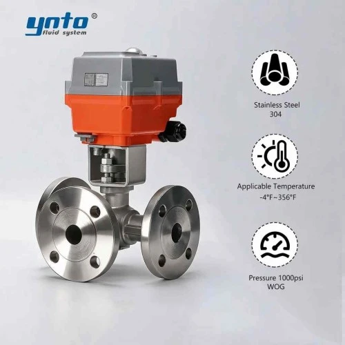 electric-three-way-flanged-ball-valve