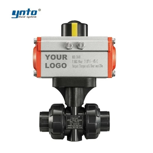 pneumatic-plastic-three-way-ball-valve