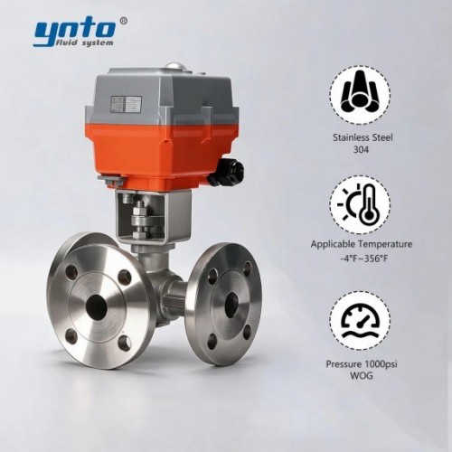 electric-three-way-flanged-ball-valve