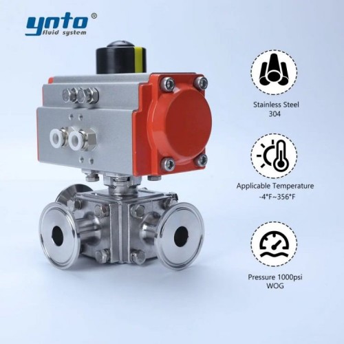 pneumatic-three-way-sanitary-ball-valve