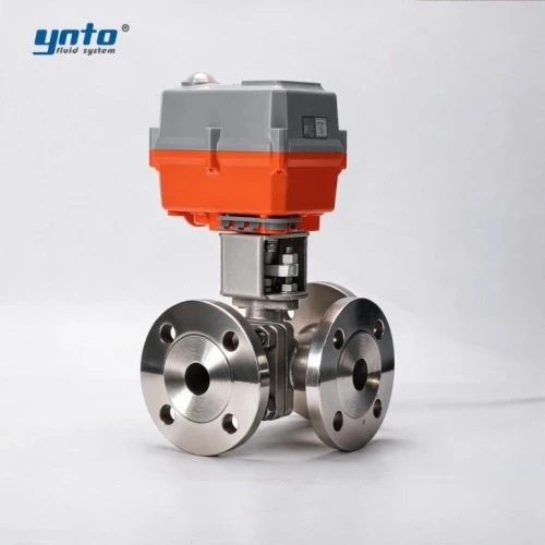 electric-three-way-flanged-ball-valve