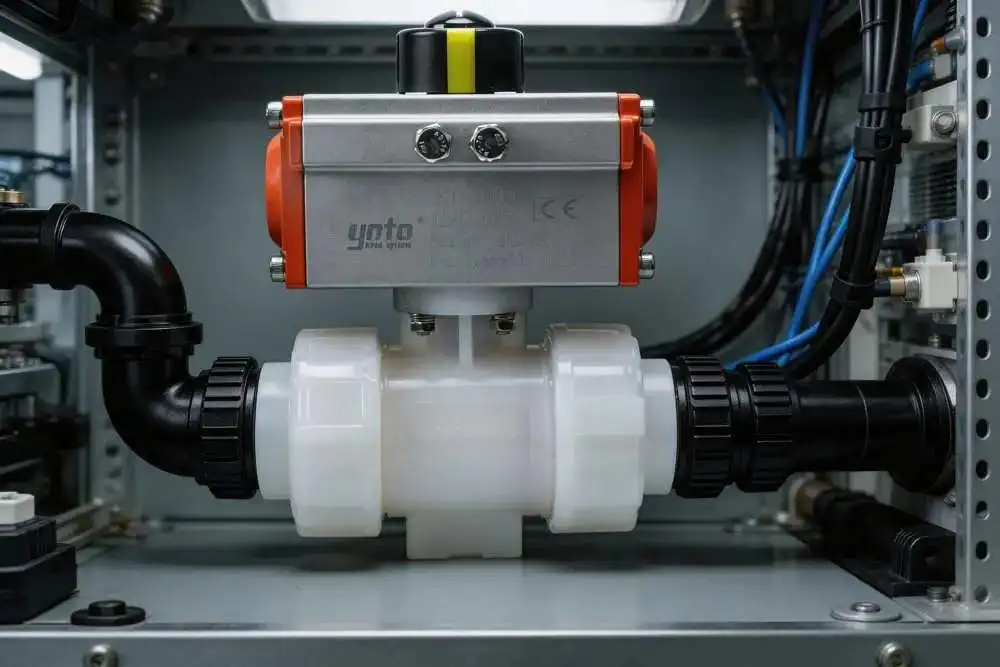 pneumatic-plastic-ball-valve-chemical-service