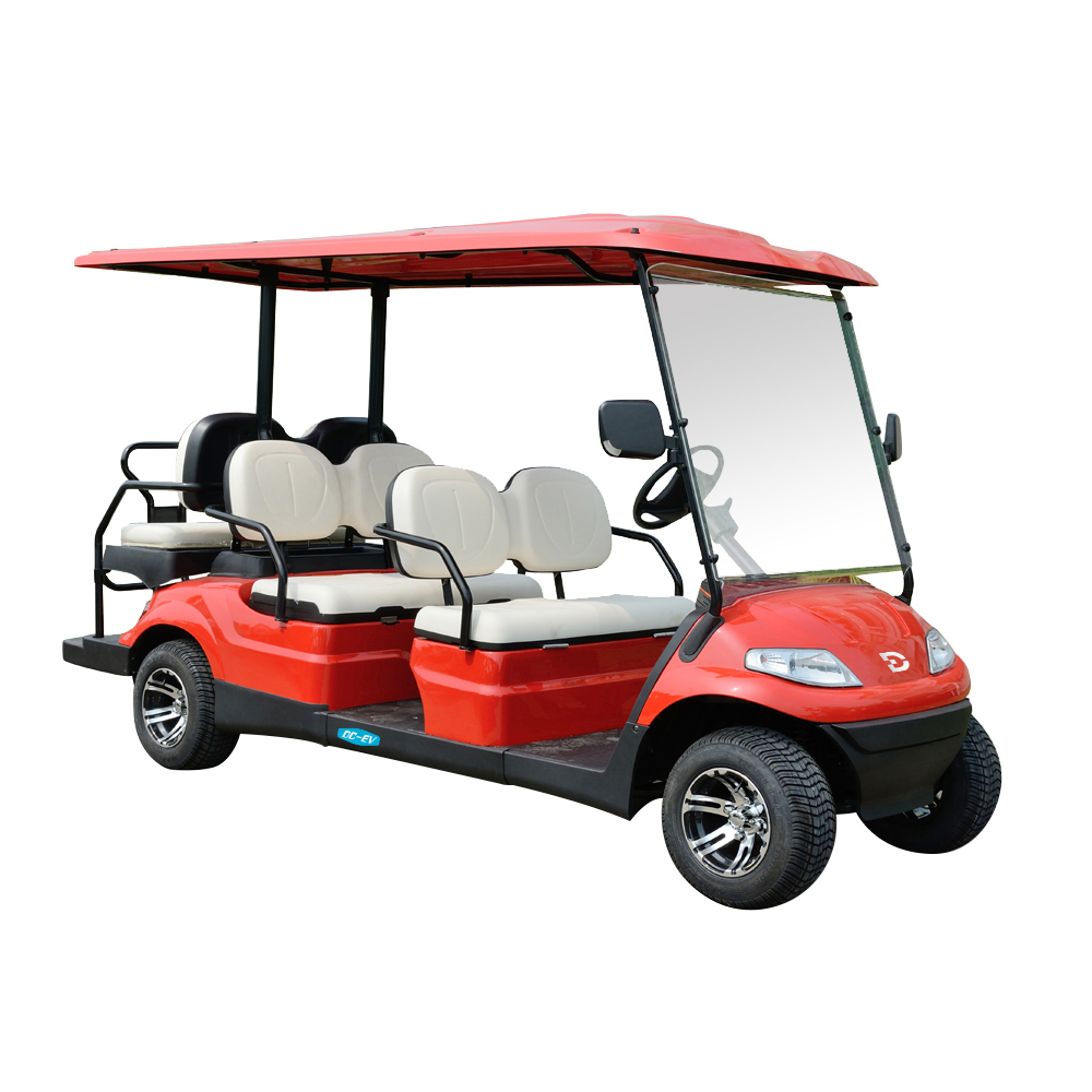 Best Price LT Electric 4+2 Seater Golf Cart DECHUANG Lithium Battery Powered Golf Buggy/Utility/Vehicle and Parts LT-A627.4+2