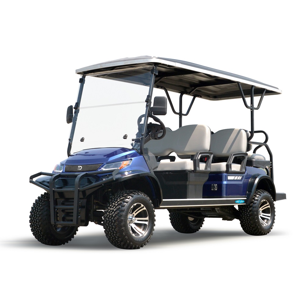 LT Price New Electric 4+2 Seater Golf Cart DECHUANG Lifted Off Road 6 Passenger Battery 48V Golf Buggy GolfCartPart LT-A827.4+2G