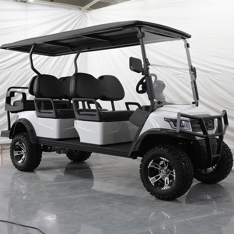 E918-4 + 2.G Carro de golf de 6 pasajeros Carro de caza de golf con batería de litio 2 3 4 6 8 plazas Carro de golf Buggy eléctrico rápido