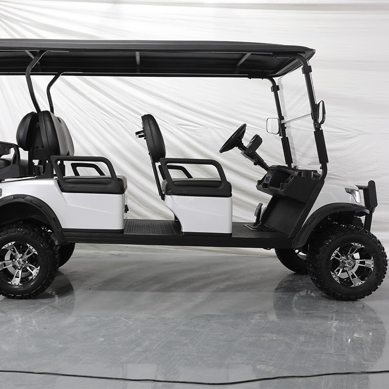 E918-4 + 2.G Carro de golf de 6 pasajeros Carro de caza de golf con batería de litio 2 3 4 6 8 plazas Carro de golf Buggy eléctrico rápido