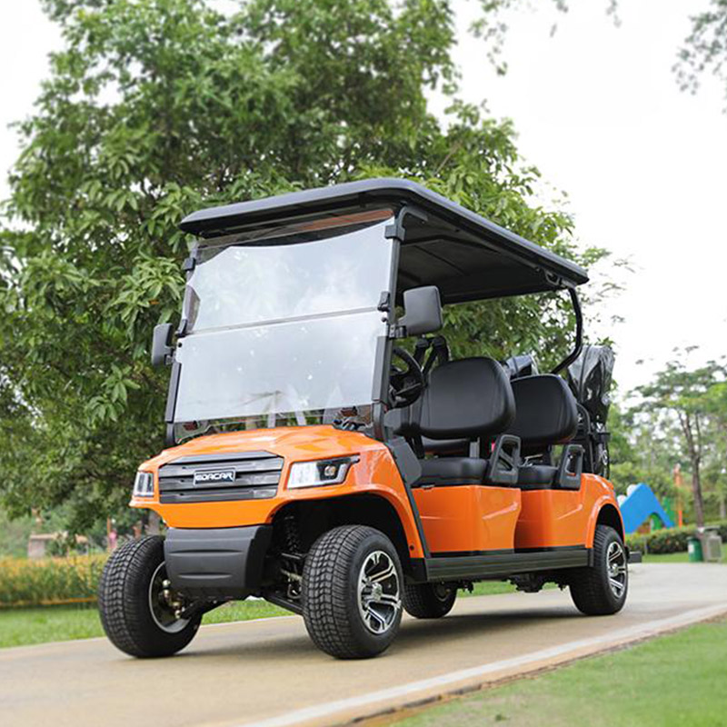 E918-4 chariot de chasse AC Motor 5KW Approvisionnement d’usine de haute qualité 4 personnes Chariot de golf hors route Prix bon marché / Voiturette de golf électrique