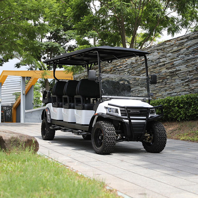 E918-6+2.G AC Motor Lifted Hunting Cart 5kWw JH-48M380 AC 450A 8 Seater 4 Wheel Drive Electric Golf Buggy