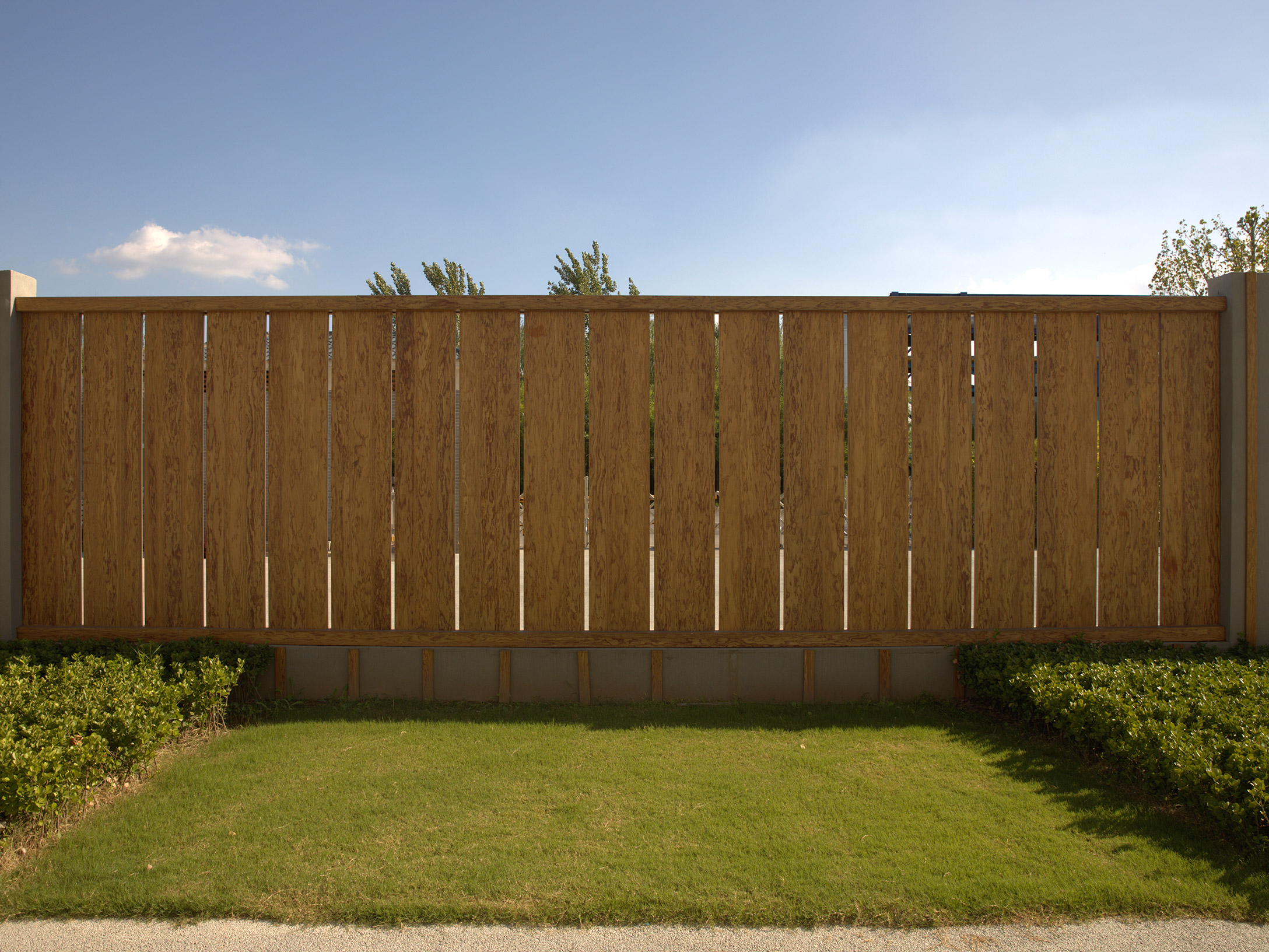 Outdoor flame-retardant wall panels