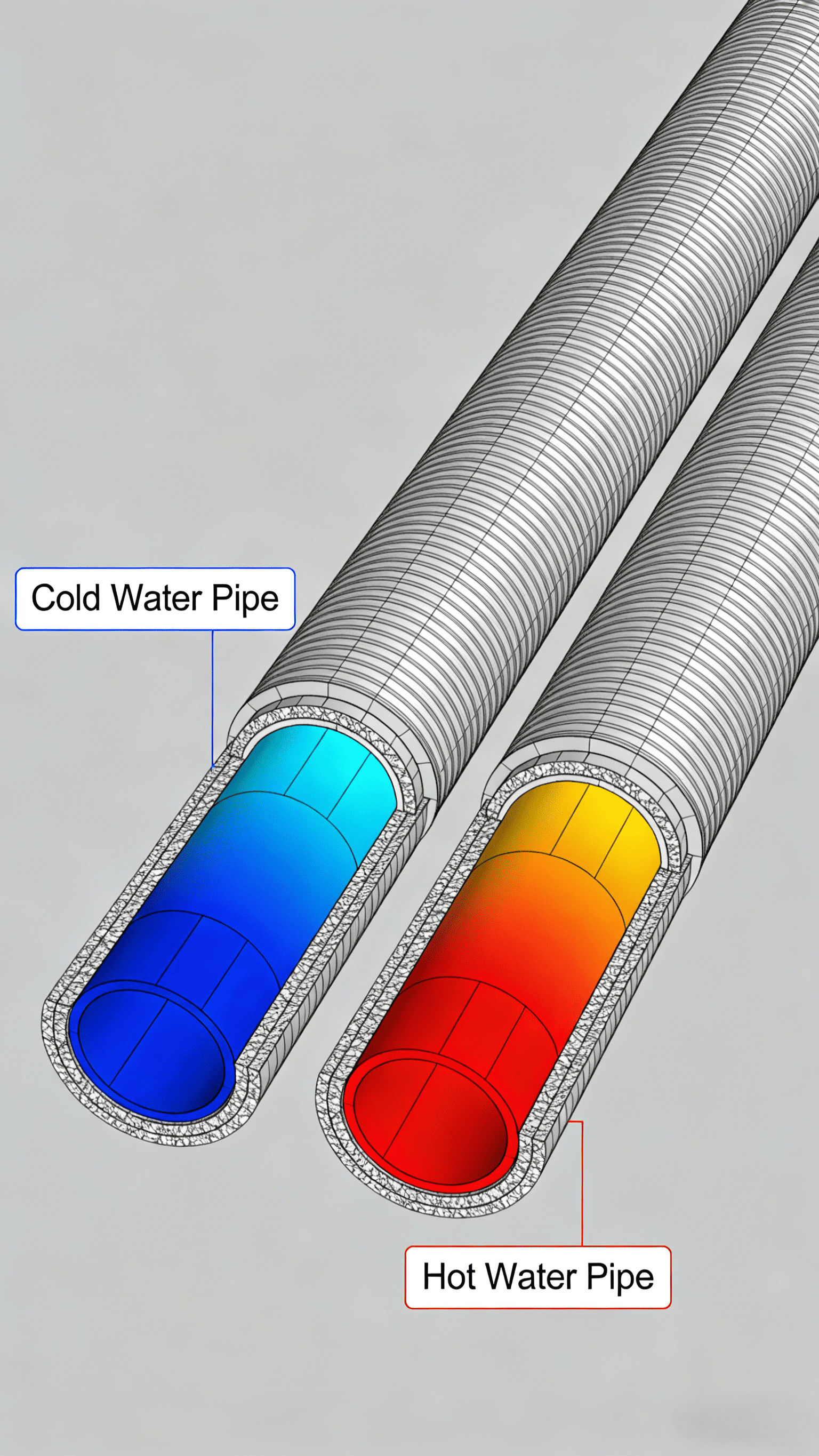 Cold and Hot Water Pipes