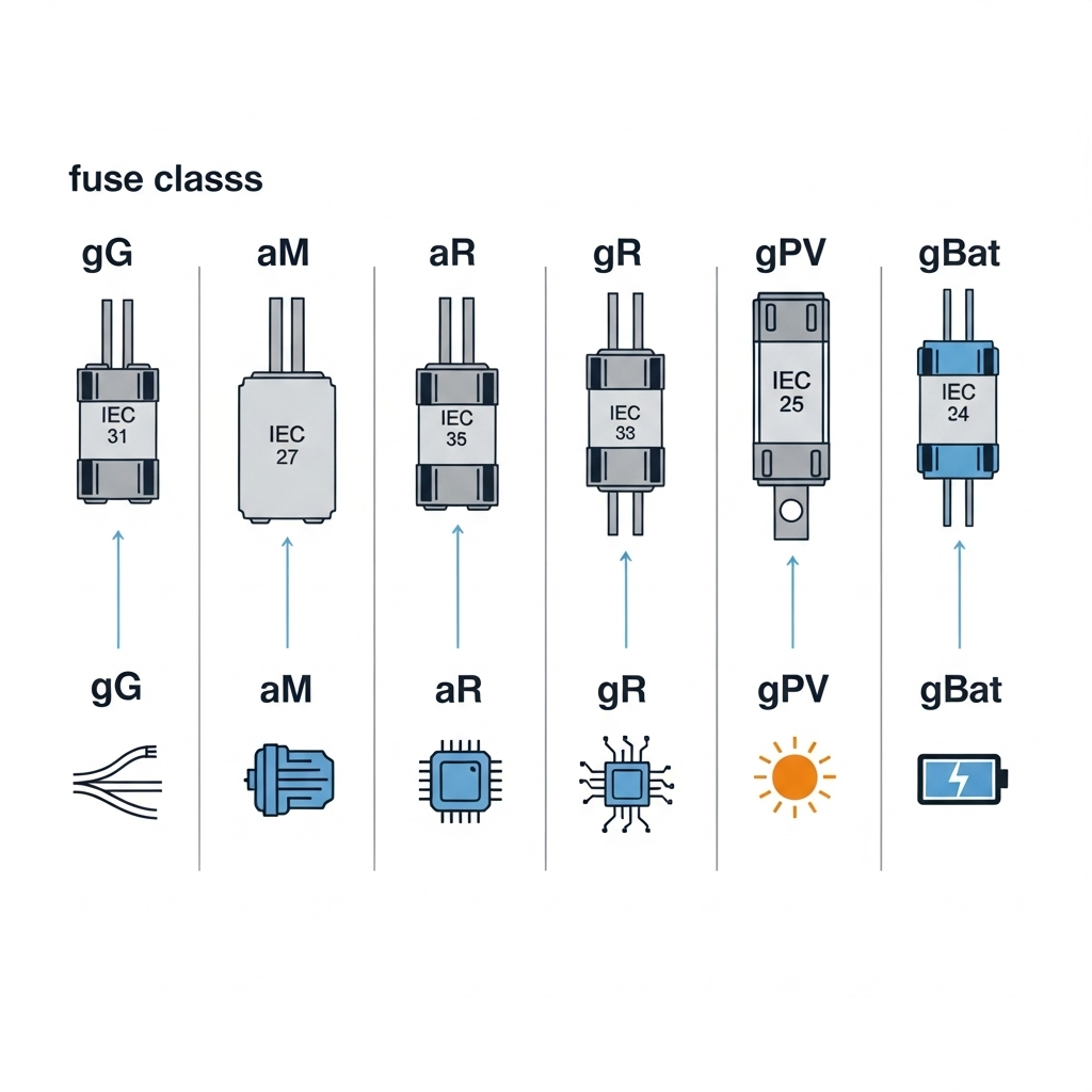 Explicaci n De Las Clases De Fusibles IEC Fusibles GG Vs AM Vs AR Vs 
