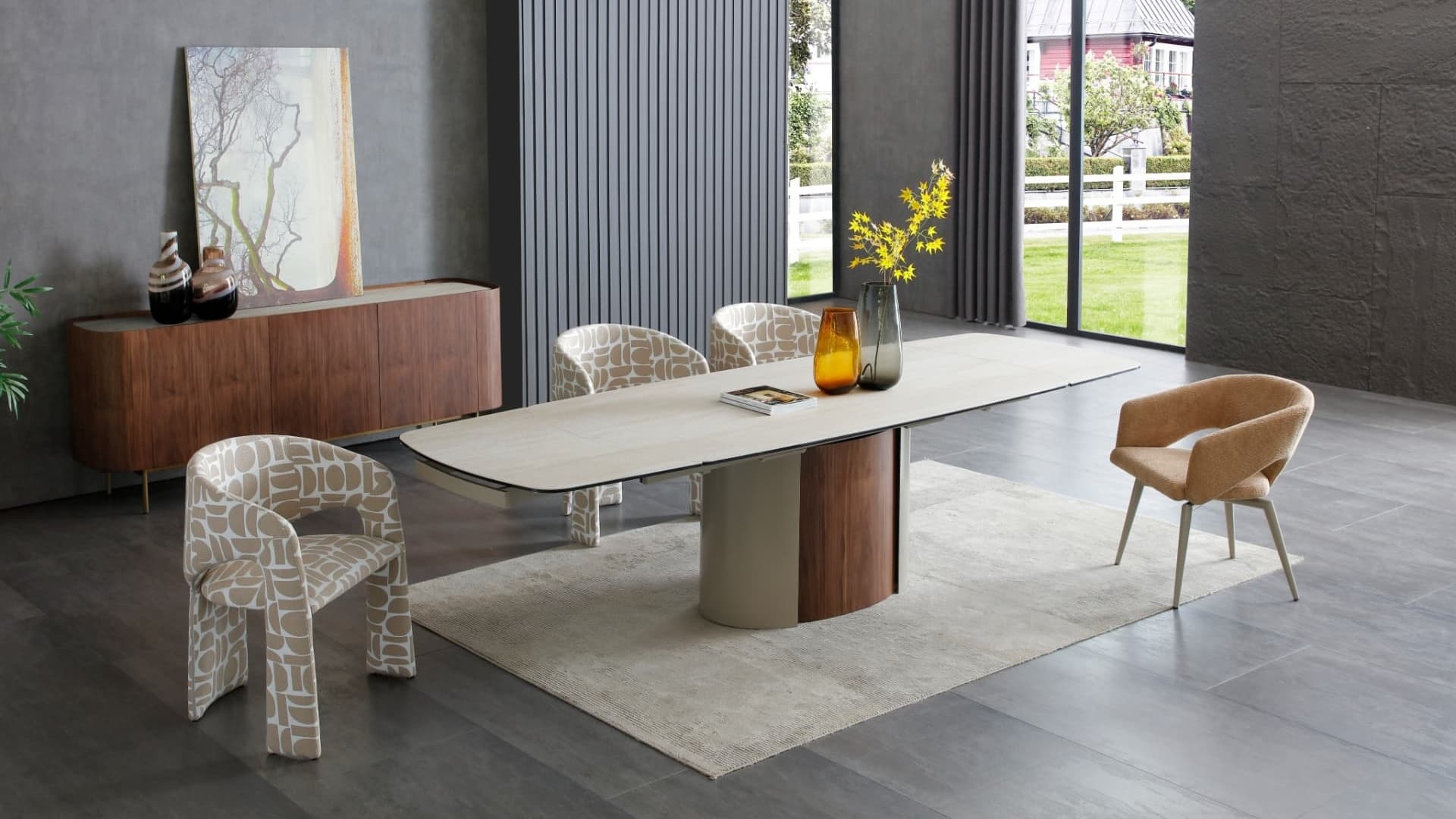 Light Textured Tabletop Dining Set