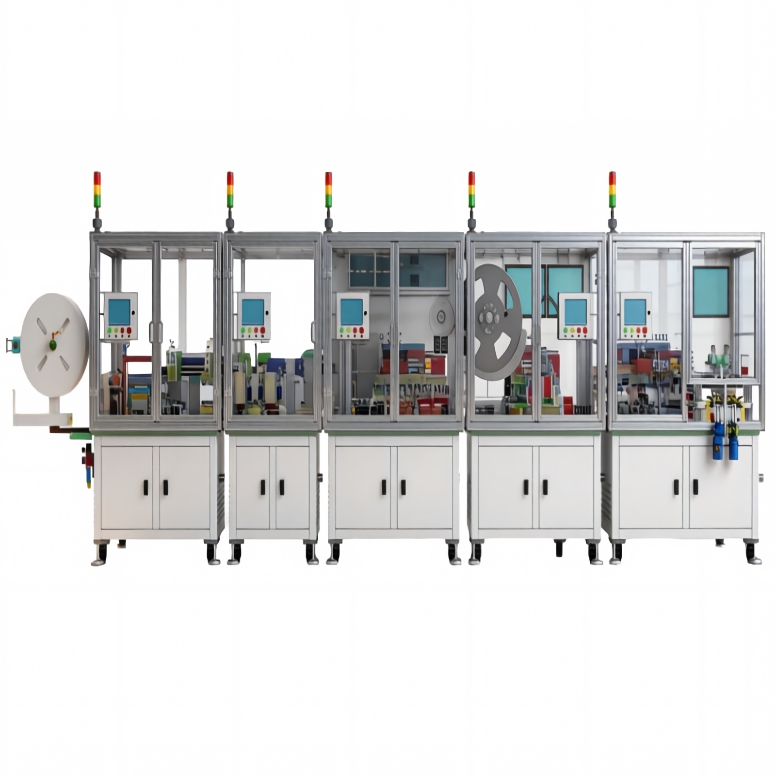 Fully Automatic B901 Flexible Interposer Assembly Line with Inspection & Packaging