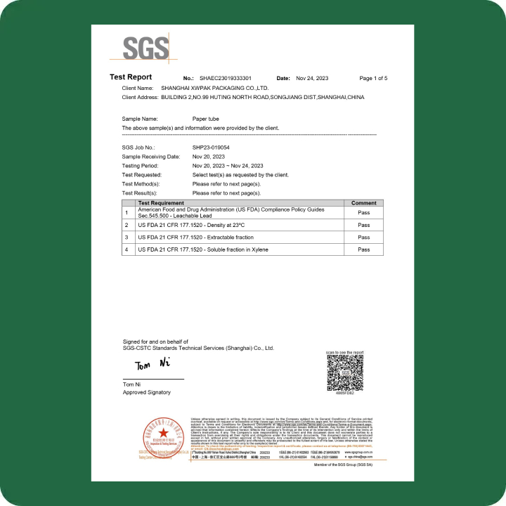 تقرير اختبار SGS