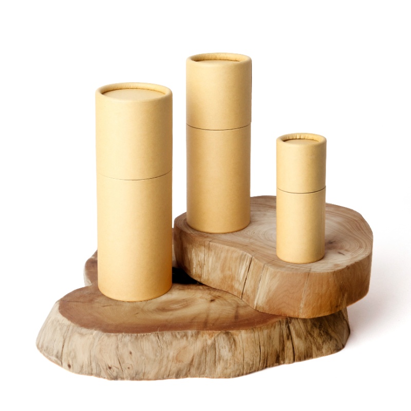 Paper tube packaging replacing plastic containers