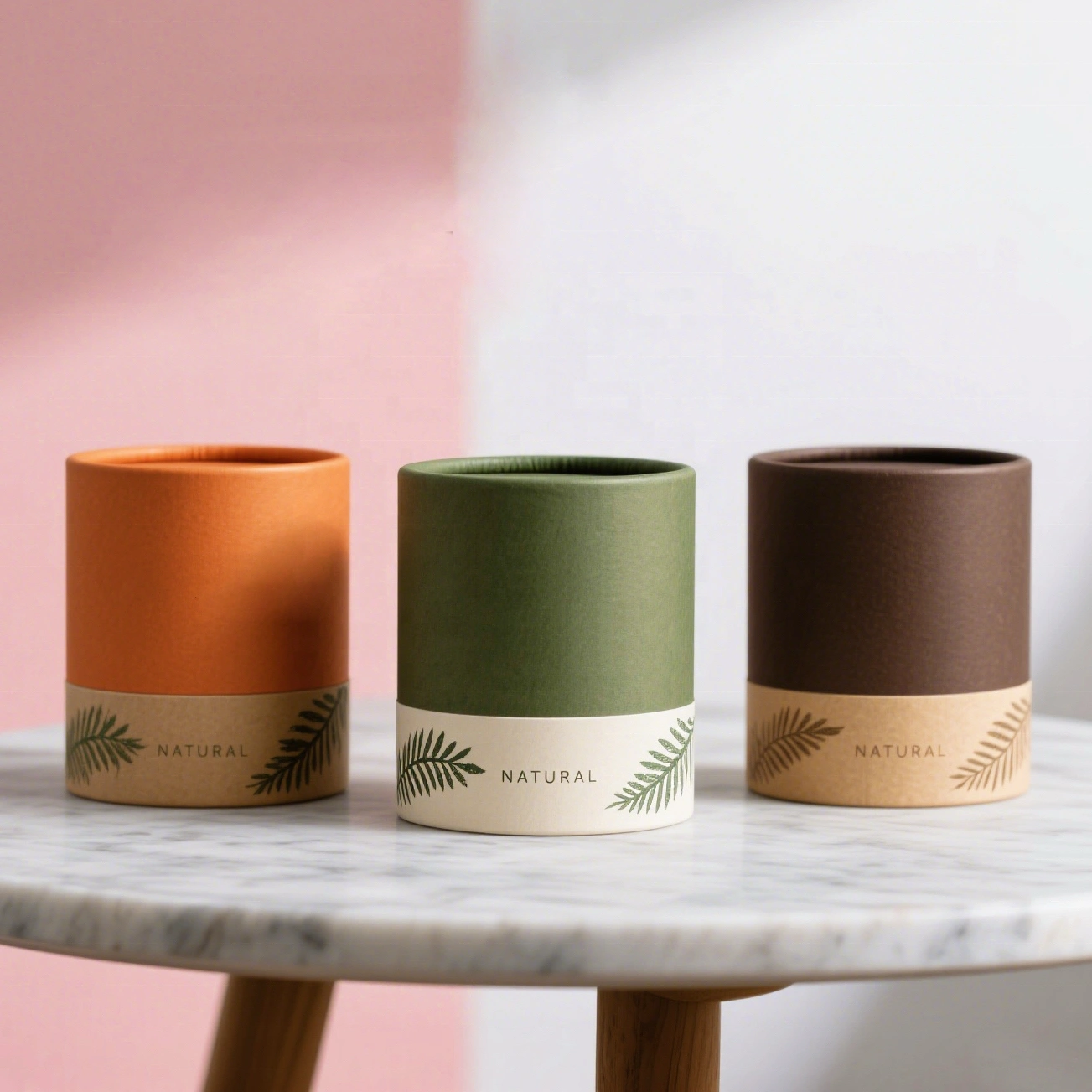 Round paper tube packaging for custom branding