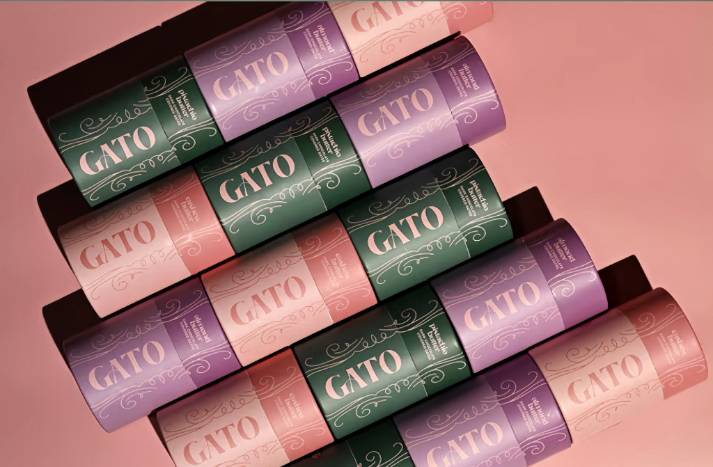 GATO chocolate in custom printed paper tubes with premium finishing