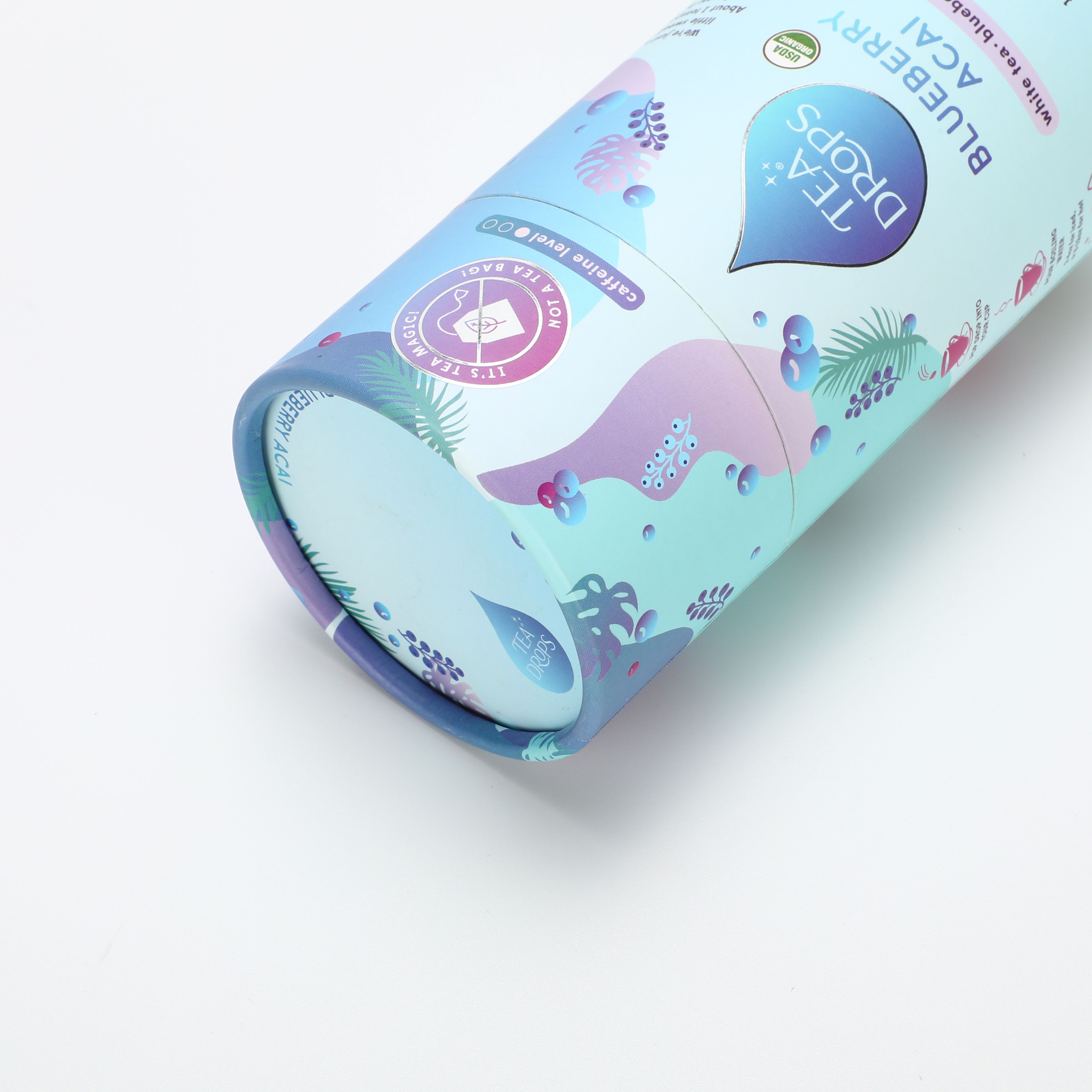 custom tea paper tube with a resealable lid for aroma protection