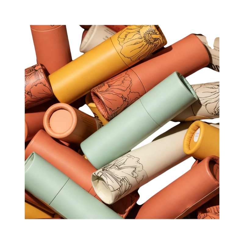 Several paper tubes standing together, showing wall rims and different diameters