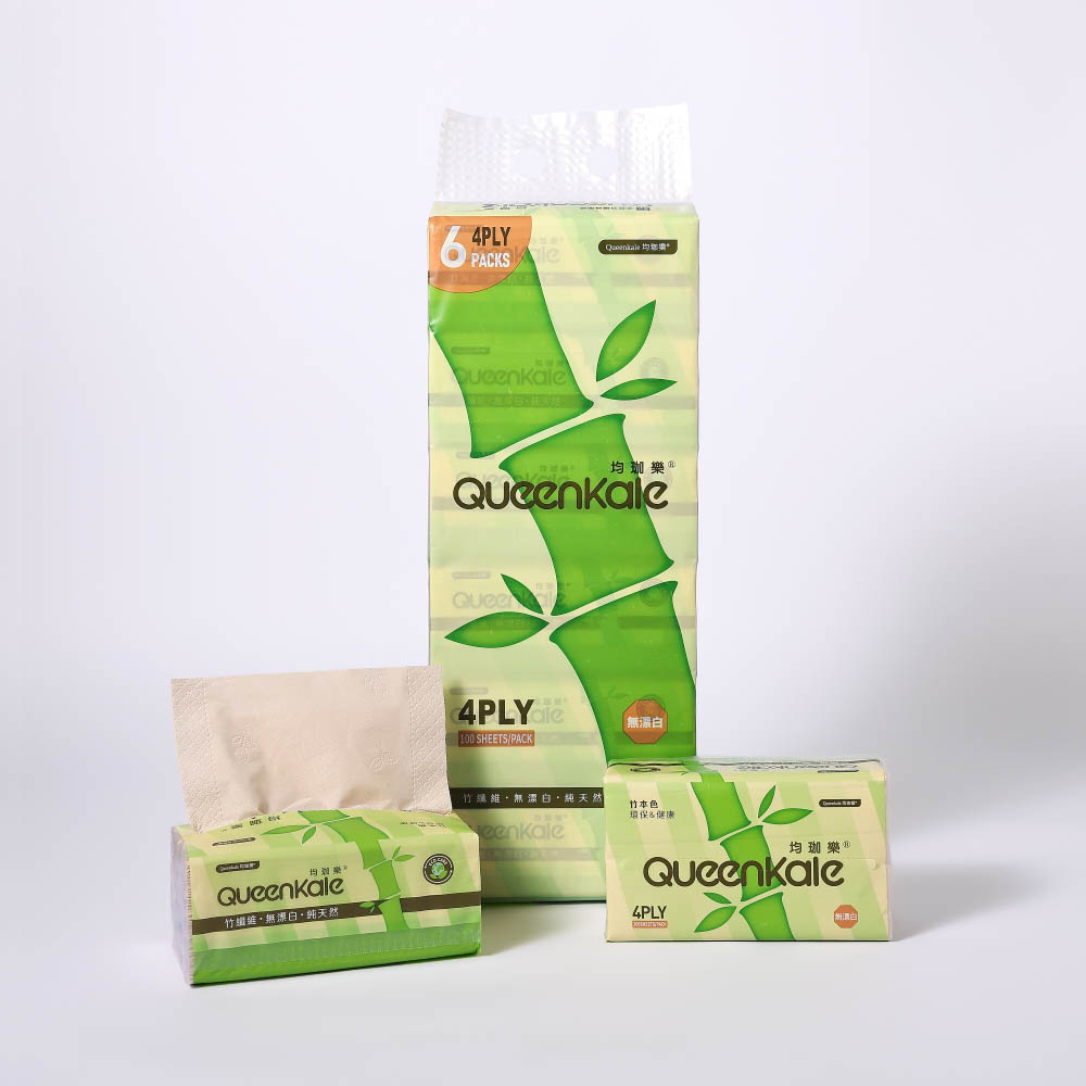 QueenKale Pure Wood Pulp Soft Draw Tissue
