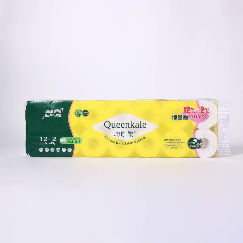 QueenKale Pure Wood Pulp Toilet Roll
