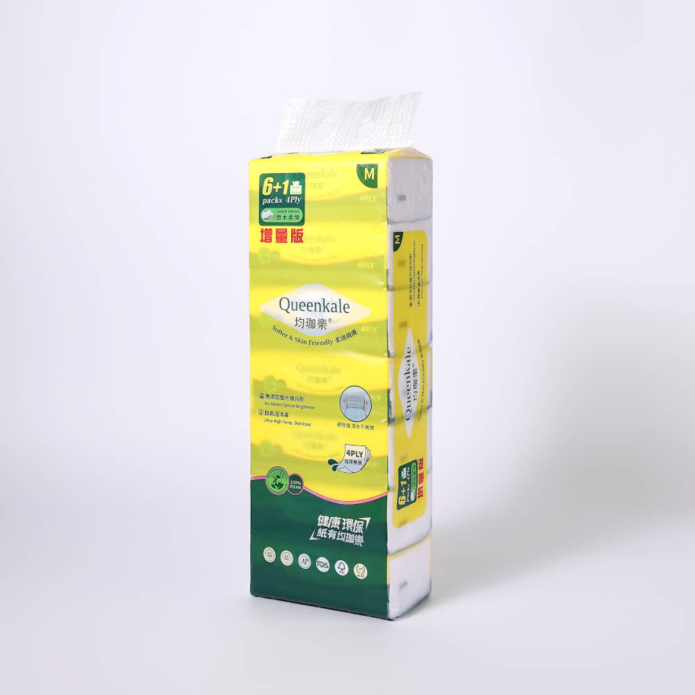QueenKale Pure Wood Pulp Soft Draw Tissue