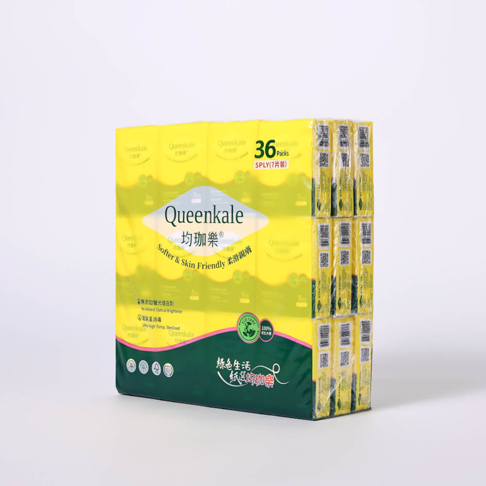 QueenKale Pure Wood Pulp Pocket Tissue