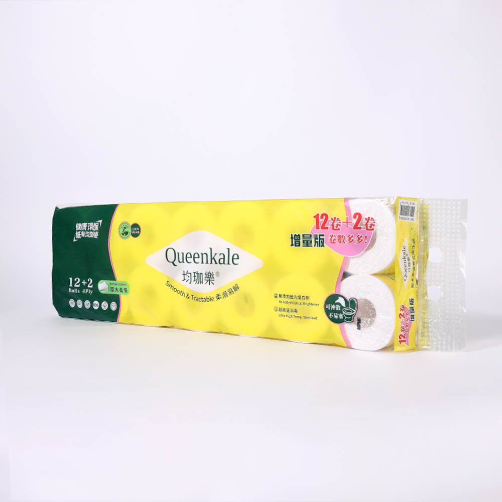 QueenKale Pure Wood Pulp Toilet Roll