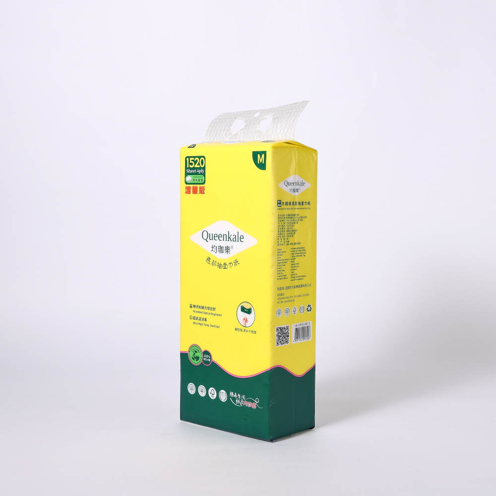 QueenKale Pure Wood Pulp Bottom Draw Tissue