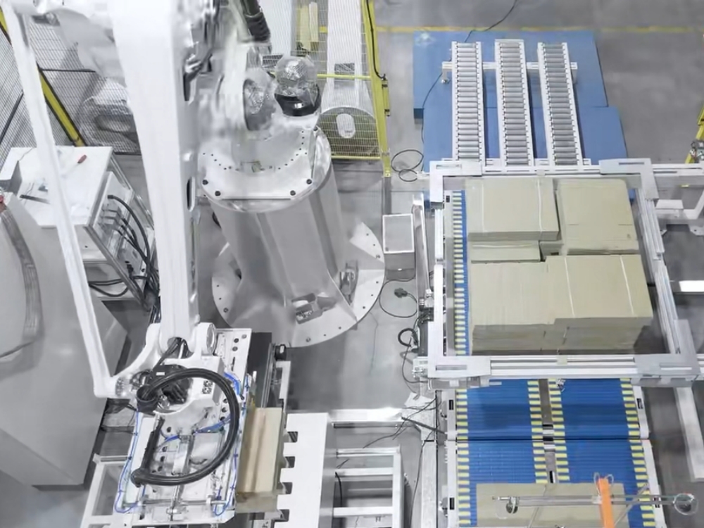 Intelligent Palletizing System Corrugated Cardboard Box Palletizing Project