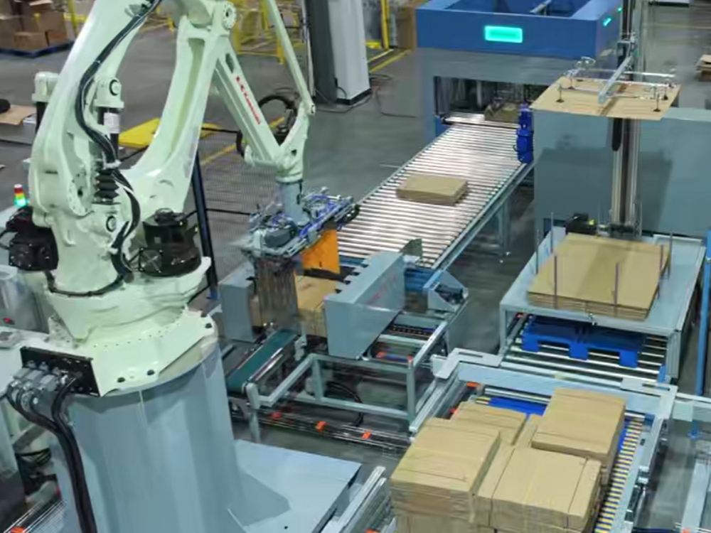 Linkage Line Robotic Arm Corrugated Paper Palletizing