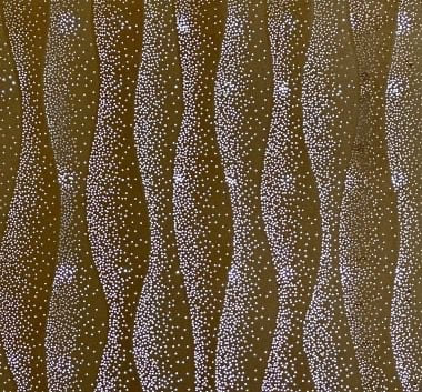 Close up of Zhuliyuan luminous concrete panel with custom mold textures