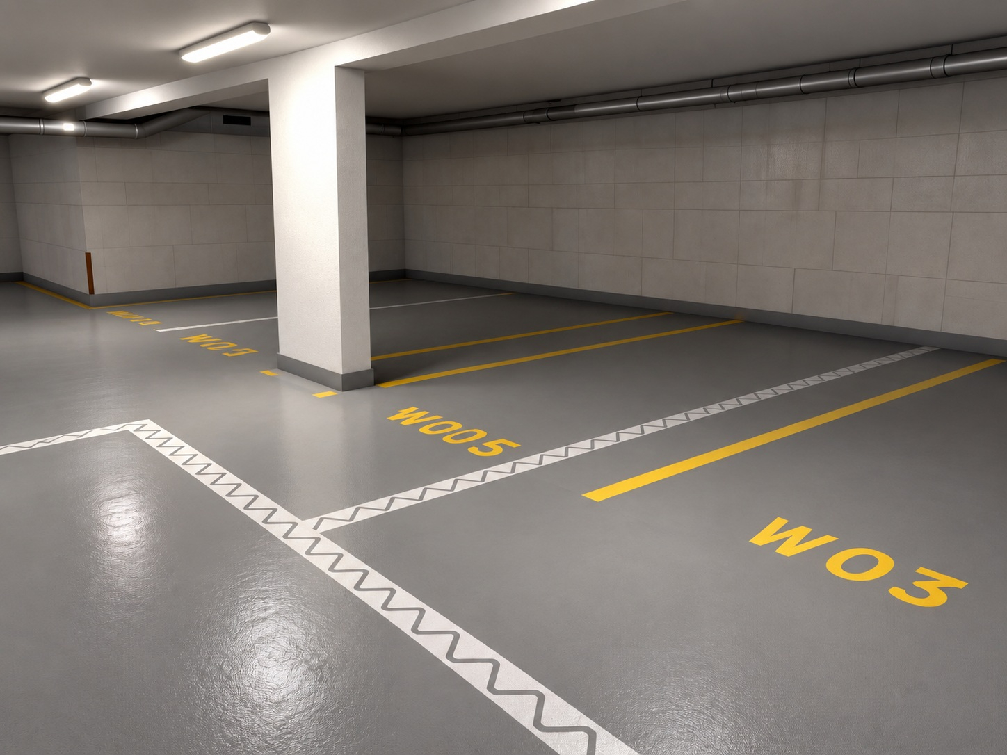 UHPC seamless wear-resistant flooring