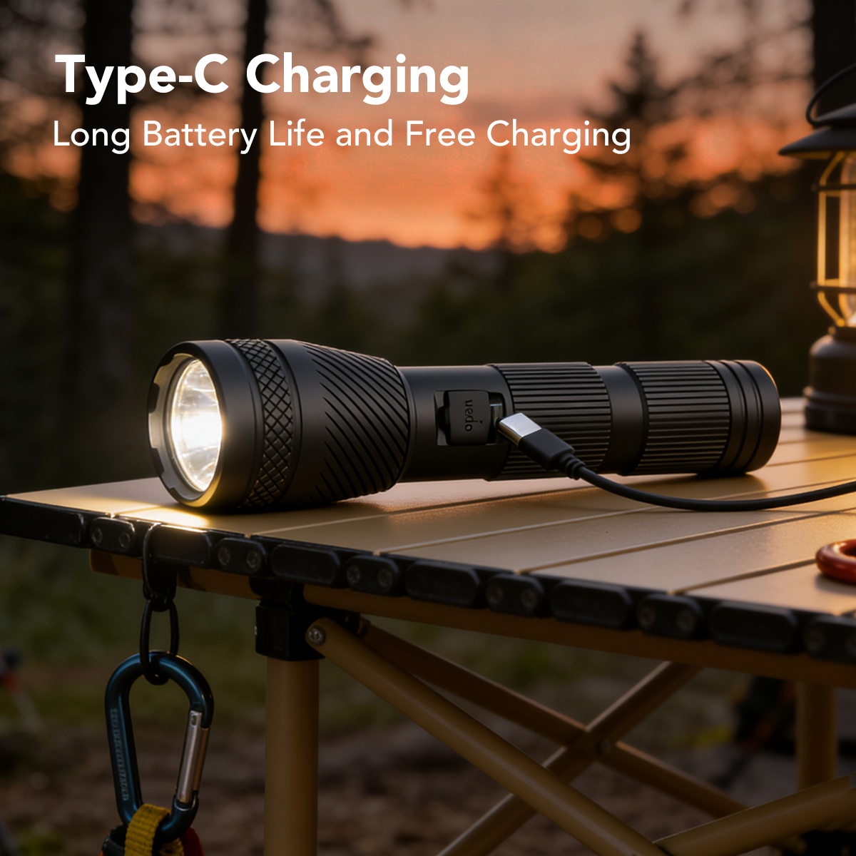 Premium Zoomable Flashlight Supplier: SHENGQI LIGHTING's L48 820LM Telescopic focus rechargeable 18650 camping outdoor light