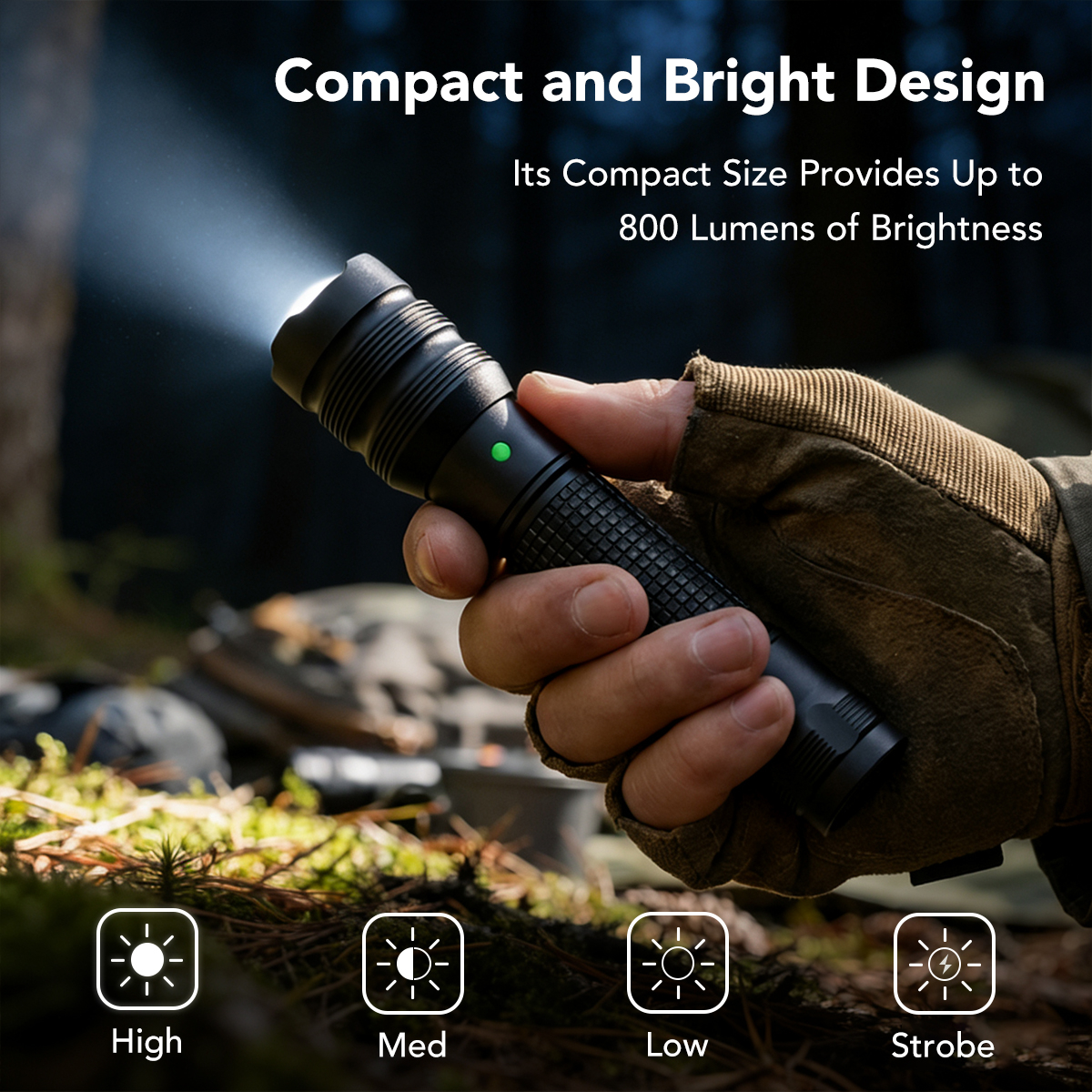 C6 PRO 800LM EDC FLASHLIGHT - RECHARGEABLE POCKET ZOOMABLE LED PORTABLE LIGHT