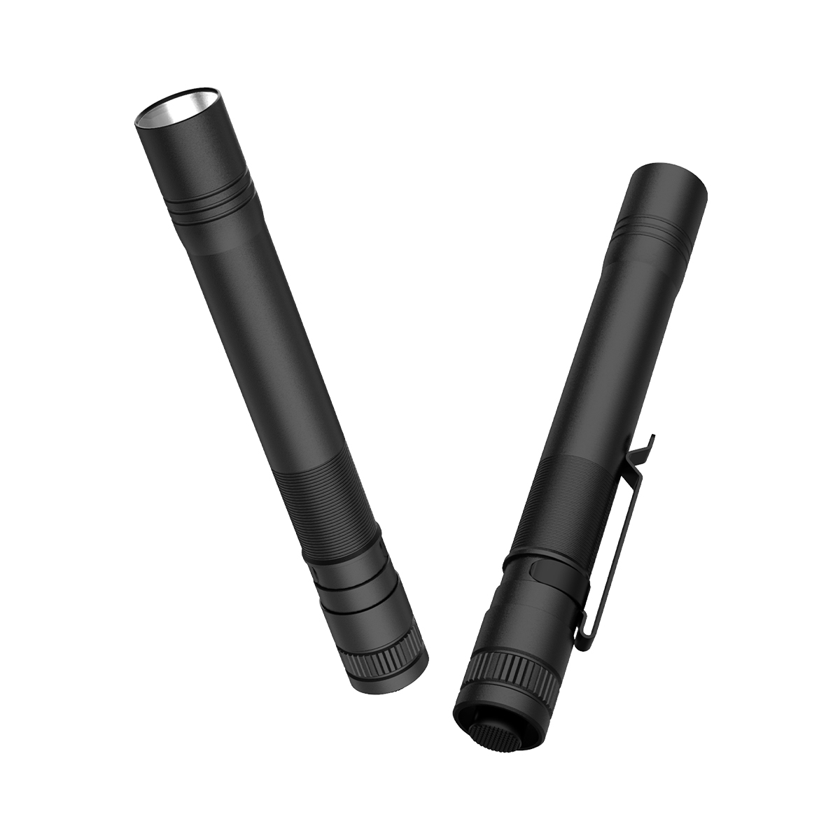 2AA MINI PEN FLASHLIGHT - CLIP-ON 160LM POCKET EDC 2AA BATTERY ALUMINUM WATERPROOF LIGHT