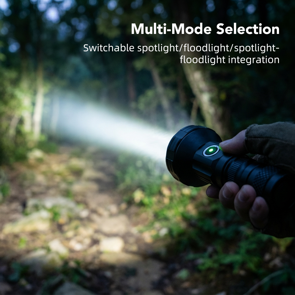 Telescopic focus rechargeable 18350 camping outdoor light emitting 3100 lumens