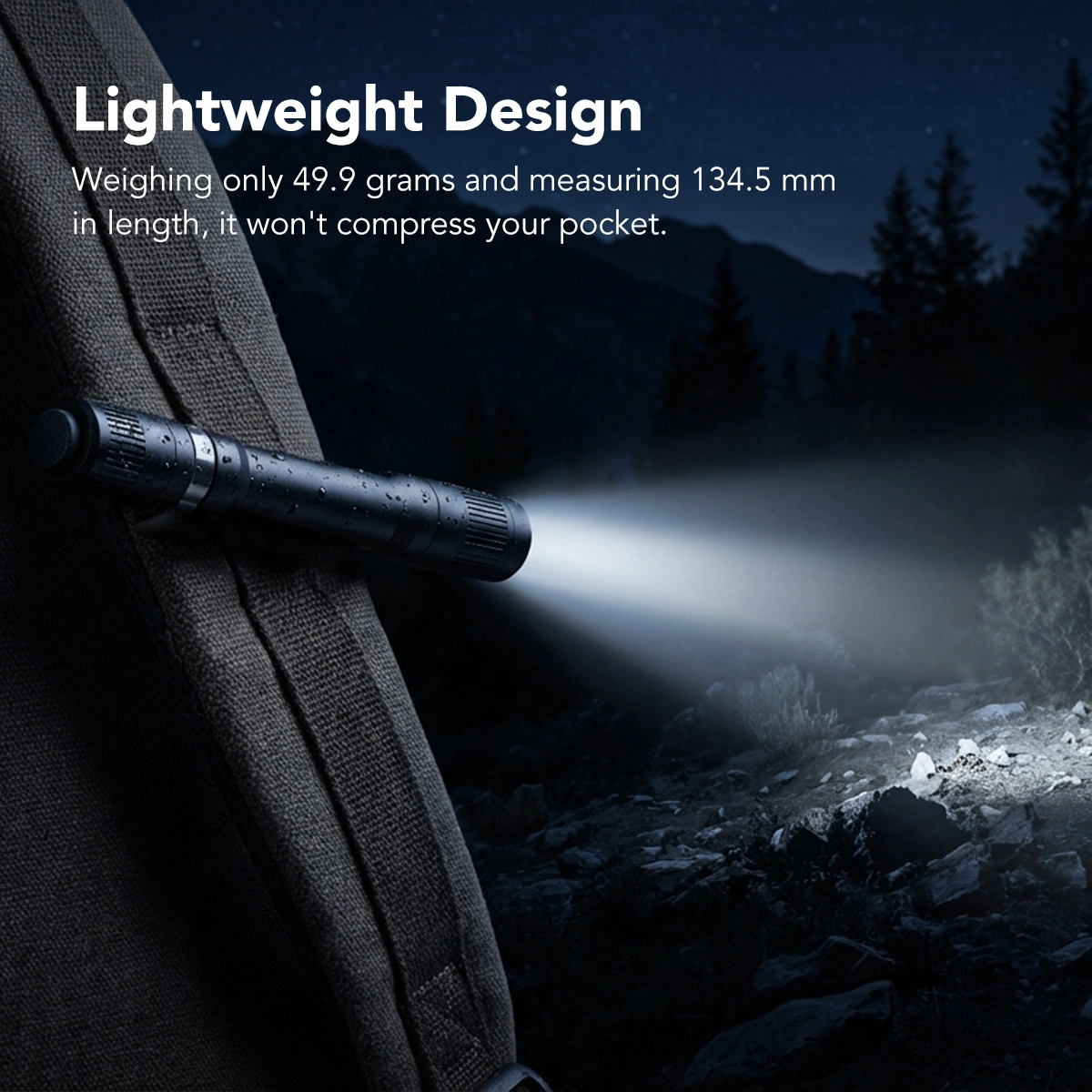 T10 tactical flashlight emitting 2000LM powered by LUMINUS SST40 LED in an IP68 submersible environment