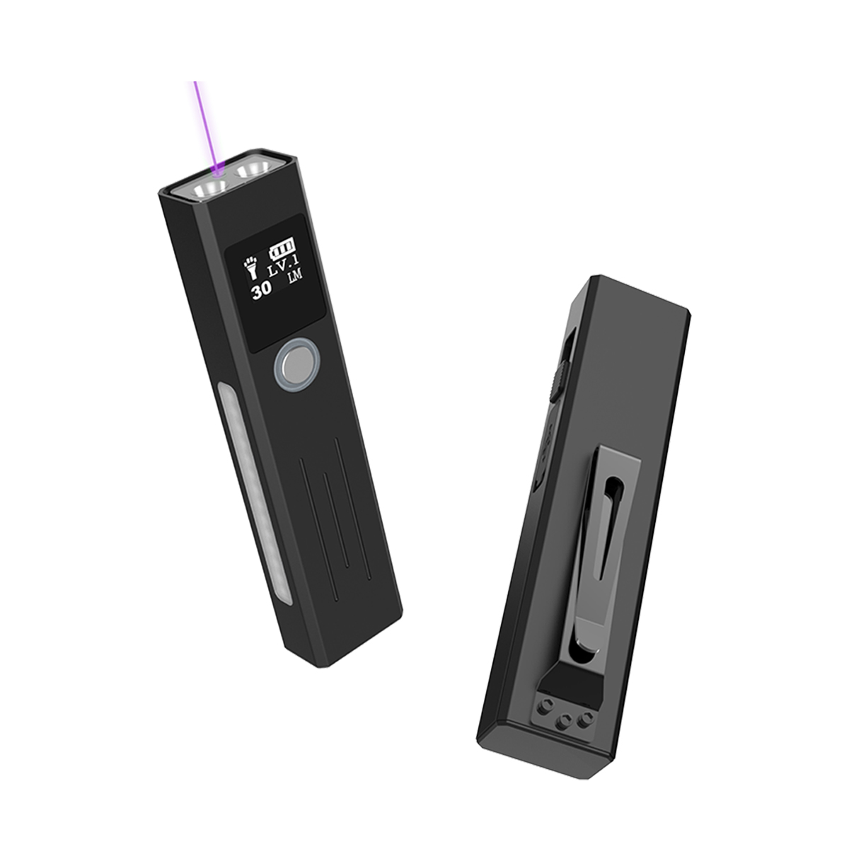 P100-UV EDC RECHARGEABLE LED FLASHLIGHT 1200LM 3-IN-1 UV LIGHT MAGNETIC POCKET LIGHT