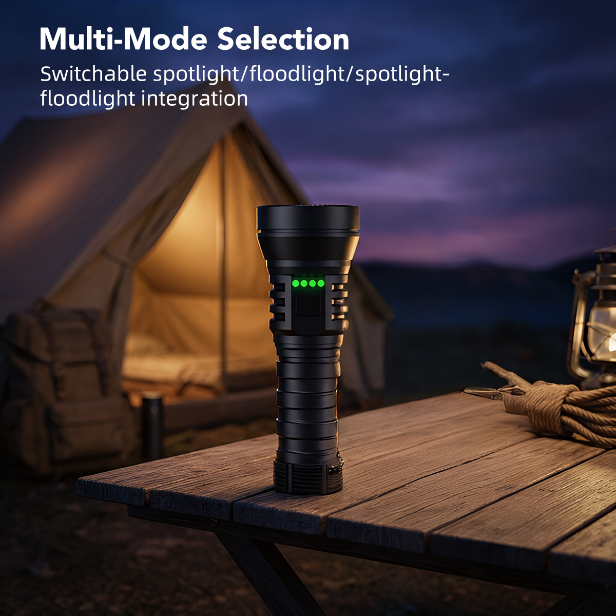 JF26 4800 lumen powerful zoomable flashlight showing telescopic focus for Super Bright Flashlight Wholesale