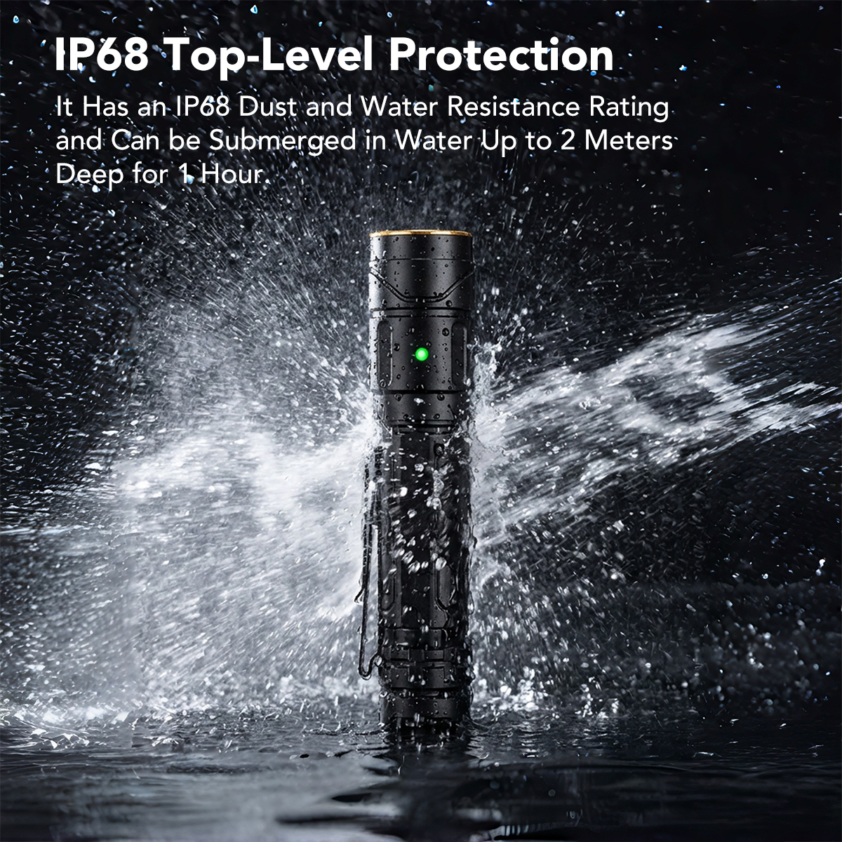 LUMINUS SST40 Flashlight showing a highly polished parabolic reflector and 5500K LED die