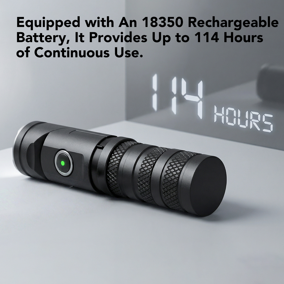 Industrial Magnetic Work Light and 90-Degree Rotating Head Flashlight demonstrating its mechanical articulation