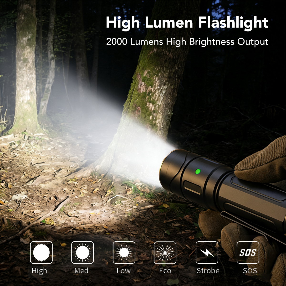 T20 tactical flashlight chassis machined from 6063 aerospace aluminum with Type III hard anodized finish