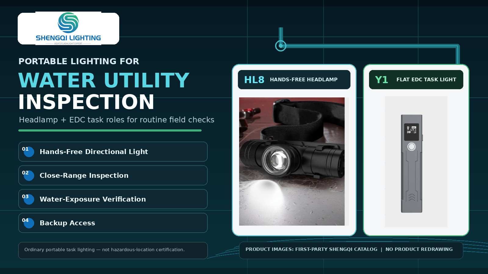 Headlamp + EDC Lighting for Water Utility Inspection