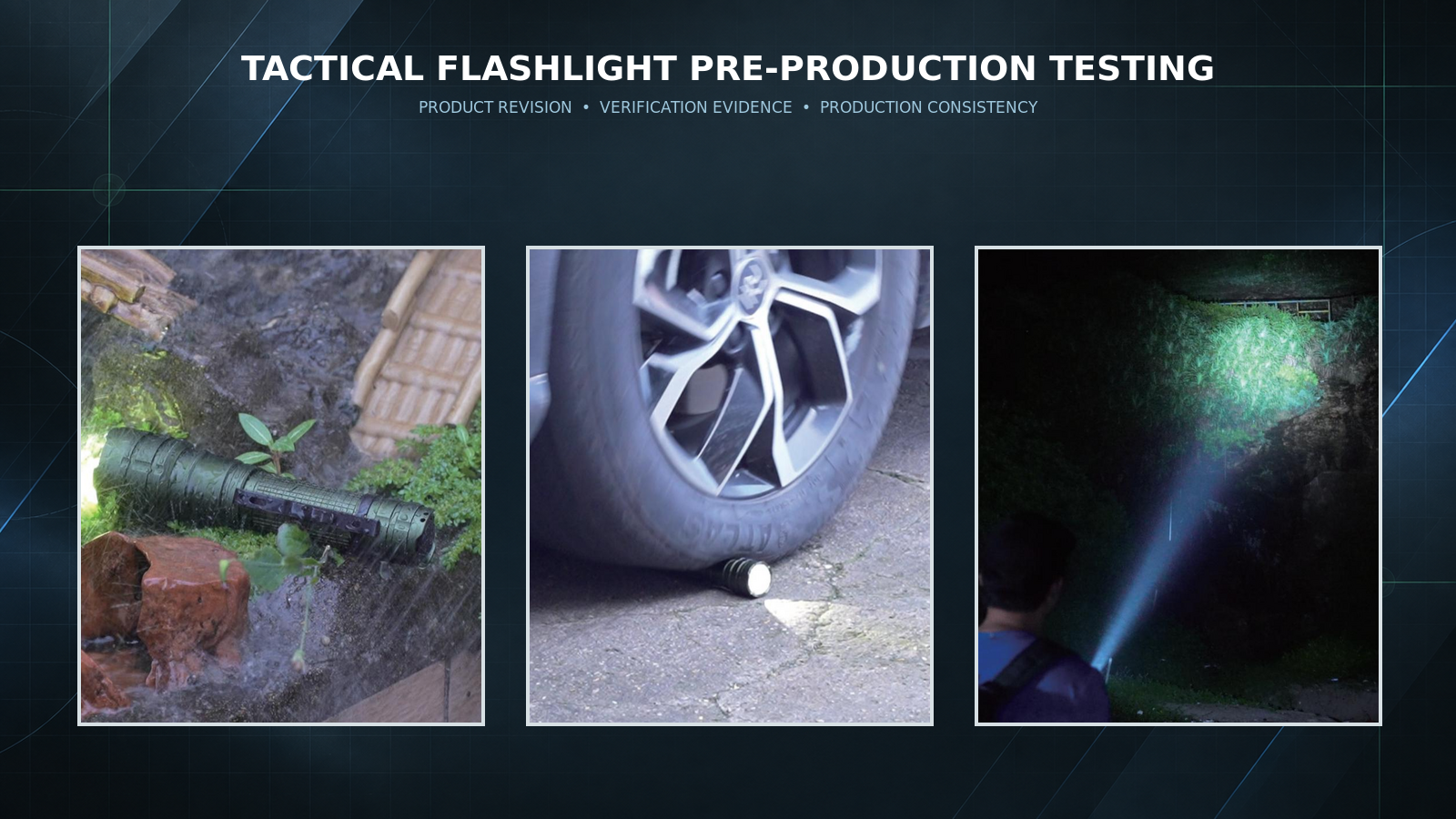 Tactical Flashlight Pre-Production Testing: From Sample Approval to Batch Consistency